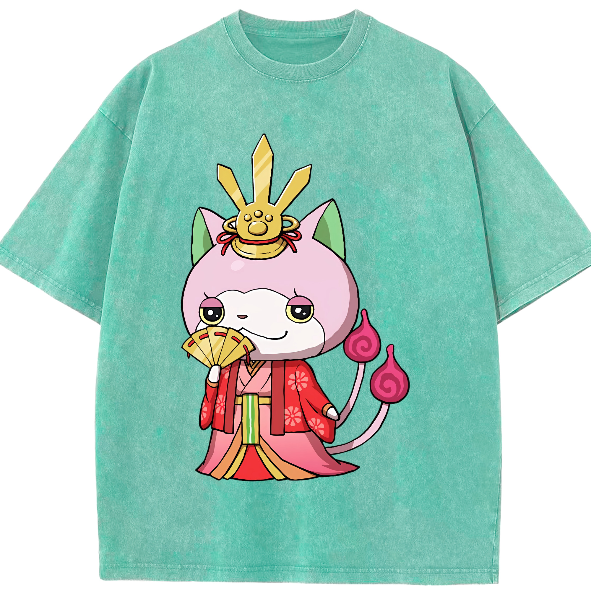 （画像用） 妖怪ウォッチ Yo-kai Watch 綿100% ヴィンテージ風 半袖Tシャツ（フロントプリント）
